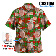Clan Callander Modern Tartan Custom Face Hawaiian Shirt – Unisex Gift for Family Members, Summer Party DJ89 Callander Modern Tartan Tartan Hawaii Shirt