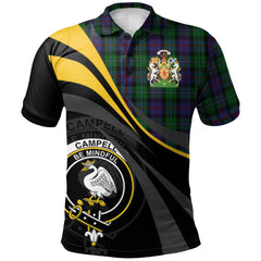Clan Campbell of Cawdor Tartan Polo Shirt - Royal Coat Of Arms Style KS23 Campbell of Cawdor Tartan Tartan Polo   