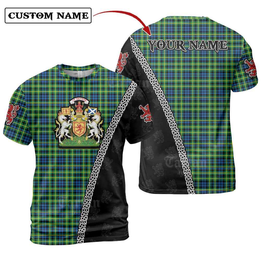 Campbell of Breadalbane Ancient Tartan Shirt with Scotland Coat of Arms & Custom Name IB71