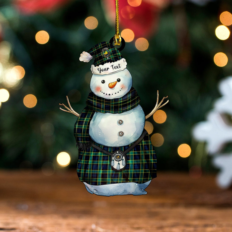 Campbell of Breadalbane Modern 2 Clan Badge Tartan Wood Acrylic Ornament Santa Personalized