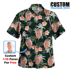 Clan Carmichael Modern Tartan Custom Face Hawaiian Shirt – Unisex Gift for Family Members, Summer Party HS72 Carmichael Modern Tartan Tartan Hawaii Shirt