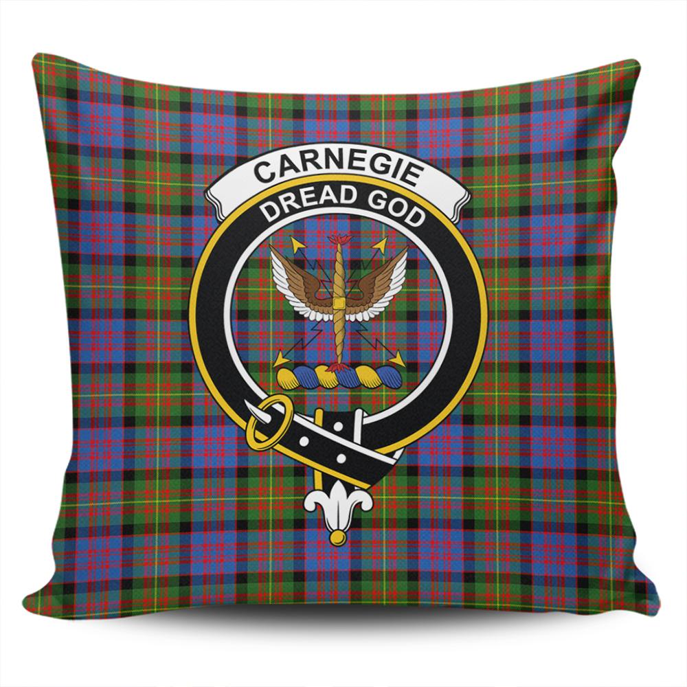 Clan Carnegie Ancient Tartan Crest Pillow Cover DE43 Clan Carnegie Tartan Today   