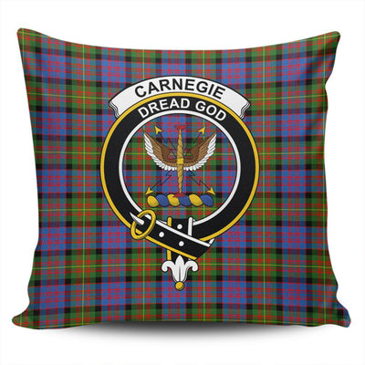 Clan Carnegie Ancient Tartan Crest Pillow Cover DE43