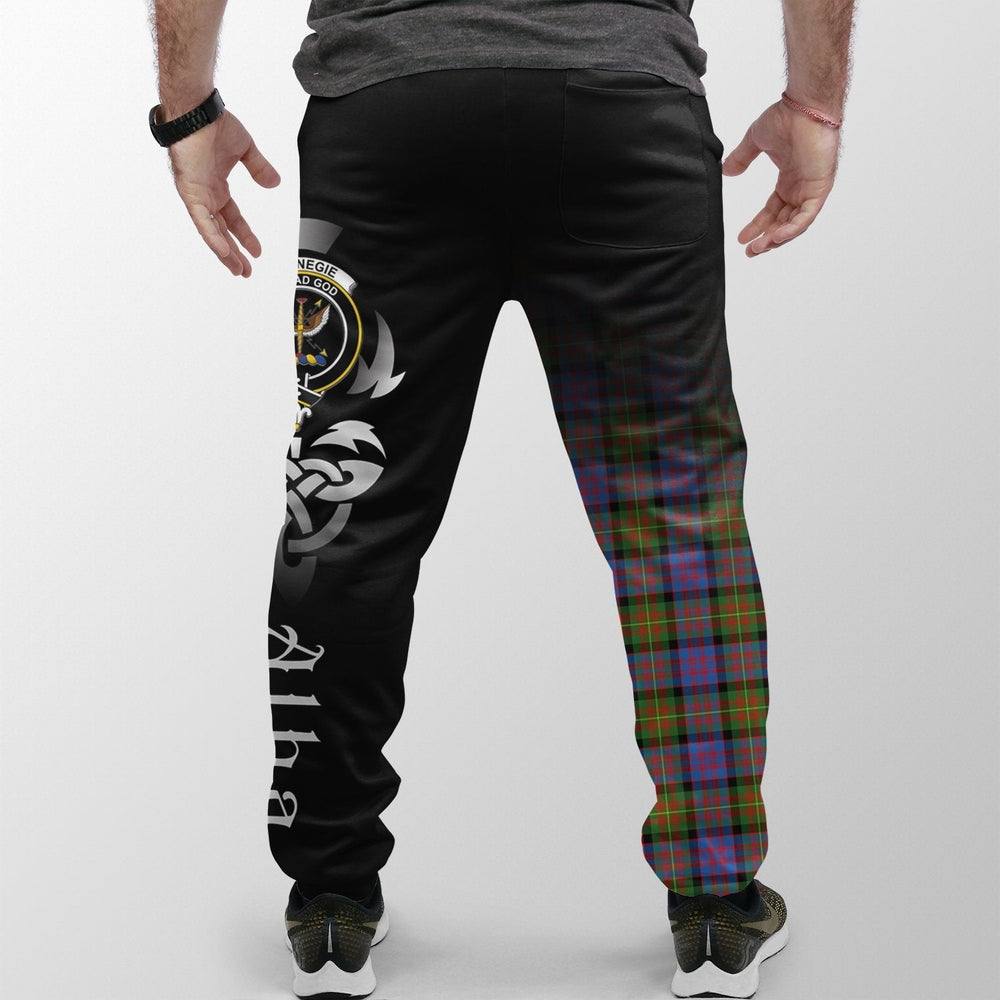 Clan Carnegie Ancient Tartan Crest Jogger Sweatpants  Alba Celtic Style MR51 Clan Carnegie Tartan Today   