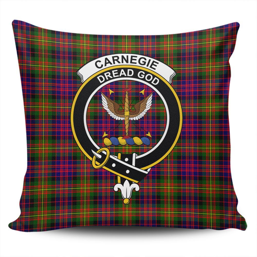 Clan Carnegie Modern Tartan Crest Pillow Cover OX90 Clan Carnegie Tartan Today   