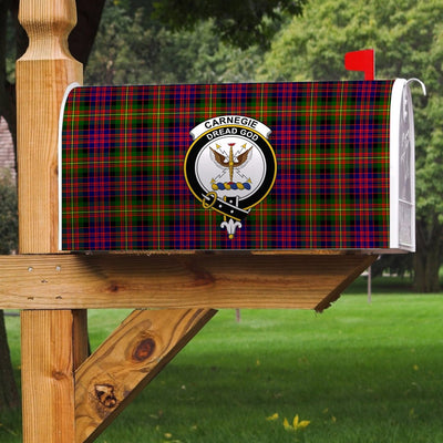 Clan Carnegie Modern Tartan Crest Mailbox YV39