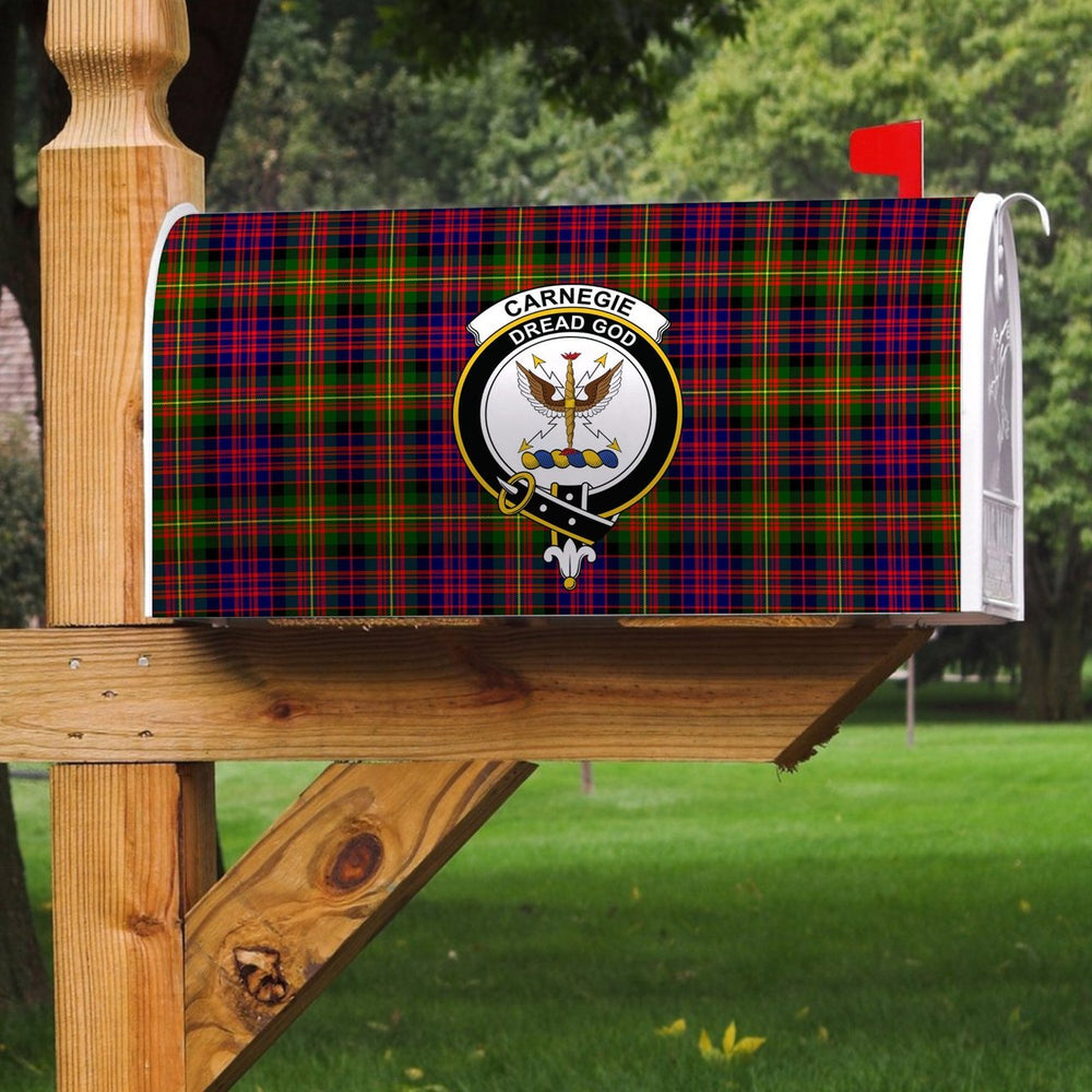 Clan Carnegie Modern Tartan Crest Mailbox YV39 Clan Carnegie Tartan Today   