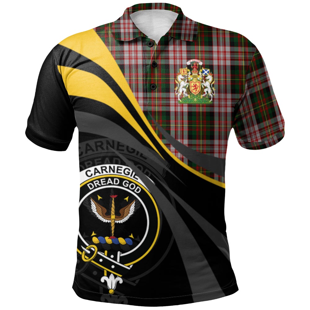 Clan Carnegie Dress Tartan Polo Shirt - Royal Coat Of Arms Style YZ80 Carnegie Dress Tartan Tartan Polo   