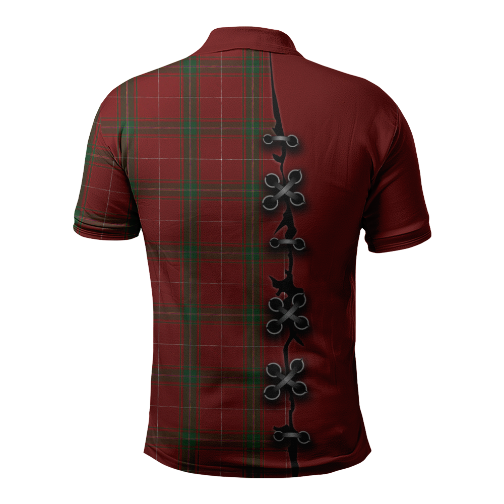 Clan Carruthers Tartan Polo Shirt - Lion Rampant And Celtic Thistle Style HU51 Carruthers Tartan Tartan Polo   
