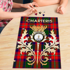 Clan Charteris Tartan Crest Thistle Jigsaw Puzzles Gift For Family JY99 Clan Charteris Tartan Today   