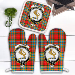 Clan Chattan Tartan Crest Oven Mitt And Pot Holder (2 Oven Mitts + 1 Pot Holder) MR94 Clan Chattan Tartan Today   