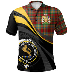 Clan Chattan Clan Tartan Polo Shirt - Royal Coat Of Arms Style SK15 Chattan Tartan Tartan Tartan Polo   