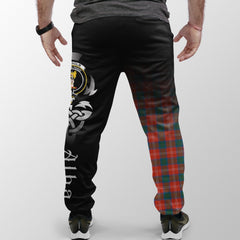 Clan Chisholm Ancient Tartan Crest Jogger Sweatpants  Alba Celtic Style DI23 Clan Chisholm Tartan Today   