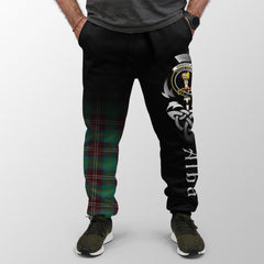 Clan Chisholm Hunting Ancient Tartan Crest Jogger Sweatpants  Alba Celtic Style YA14 Clan Chisholm Tartan Today   