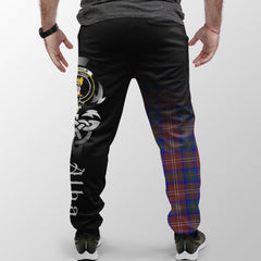 Clan Chisholm Hunting Modern Tartan Crest Jogger Sweatpants  Alba Celtic Style UR24 Clan Chisholm Tartan Today   