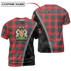 Chisholm Ancient Tartan Shirt with Scotland Coat of Arms & Custom Name BC57