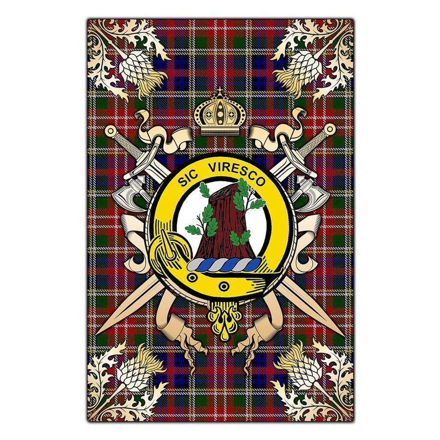 Clan Christie Tartan Crest Black Garden Flag