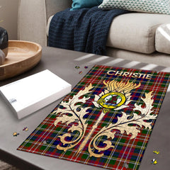 Clan Christie Tartan Crest Thistle Jigsaw Puzzles Gift For Family BV27 Clan Christie Tartan Today   