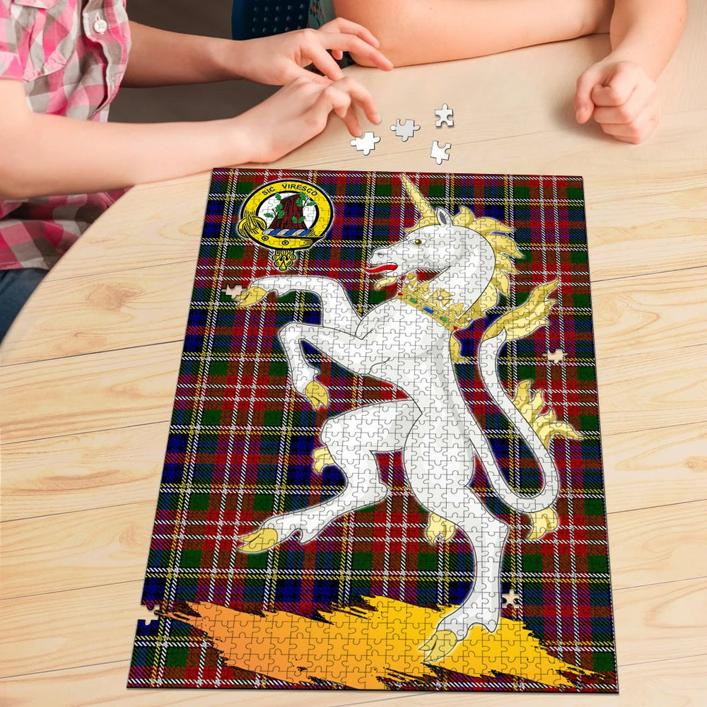 Clan Christie Tartan Crest Unicorn Scotland Jigsaw Puzzles Gift For Family DQ44 Clan Christie Tartan Today   