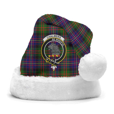 Clan Chalmers Tartan Crest Christmas Santa Hat