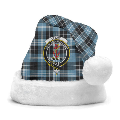 Clan Clark Ancient Tartan Crest Christmas Santa Hat XK41