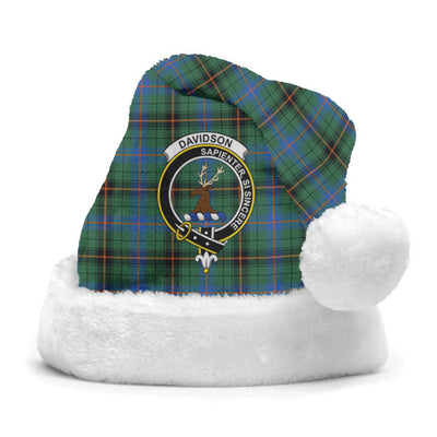Clan Davidson Ancient Tartan Crest Christmas Santa Hat BY86