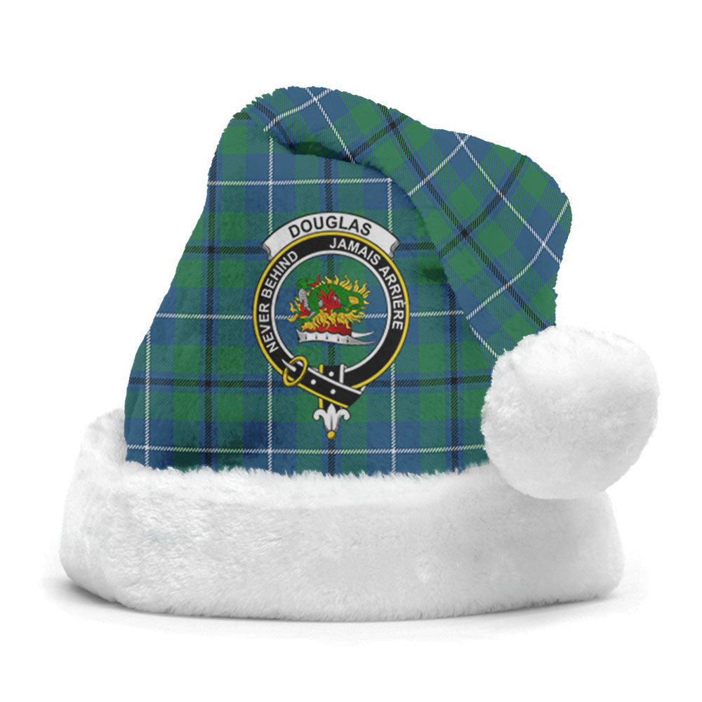 Clan Douglas Ancient Tartan Crest Christmas Santa Hat XC22 Douglas Ancient Tartan Tartan Santa Hat   