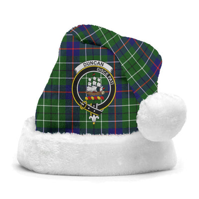 Clan Duncan Modern Tartan Crest Christmas Santa Hat IK54