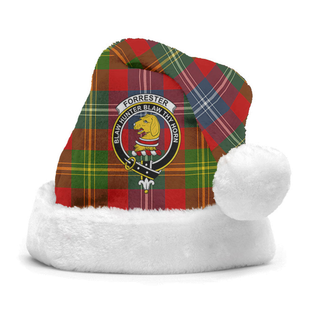 Clan Forrester Tartan Crest Christmas Santa Hat BE66 Forrester Tartan Tartan Santa Hat   