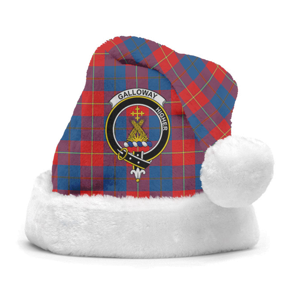 Clan Galloway Red Tartan Crest Christmas Santa Hat KT28 Galloway Red Tartan Tartan Santa Hat   