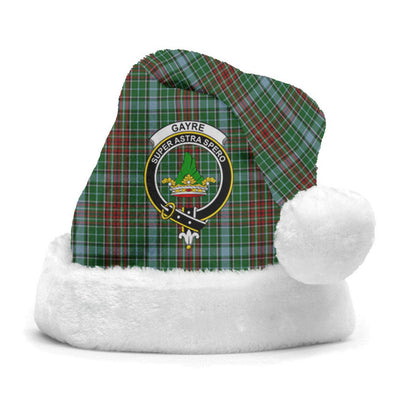 Clan Gayre Tartan Crest Christmas Santa Hat
