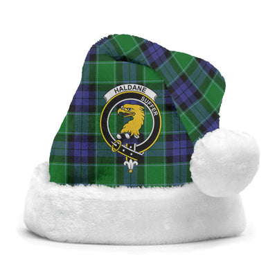 Clan Haldane Tartan Crest Christmas Santa Hat