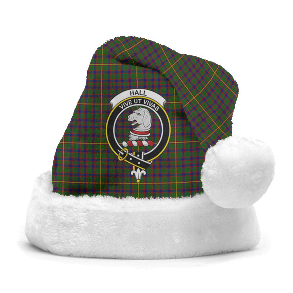 Clan Hall Tartan Crest Christmas Santa Hat MV94 Hall Tartan Tartan Santa Hat   