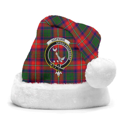 Clan Hopkirk Tartan Crest Christmas Santa Hat