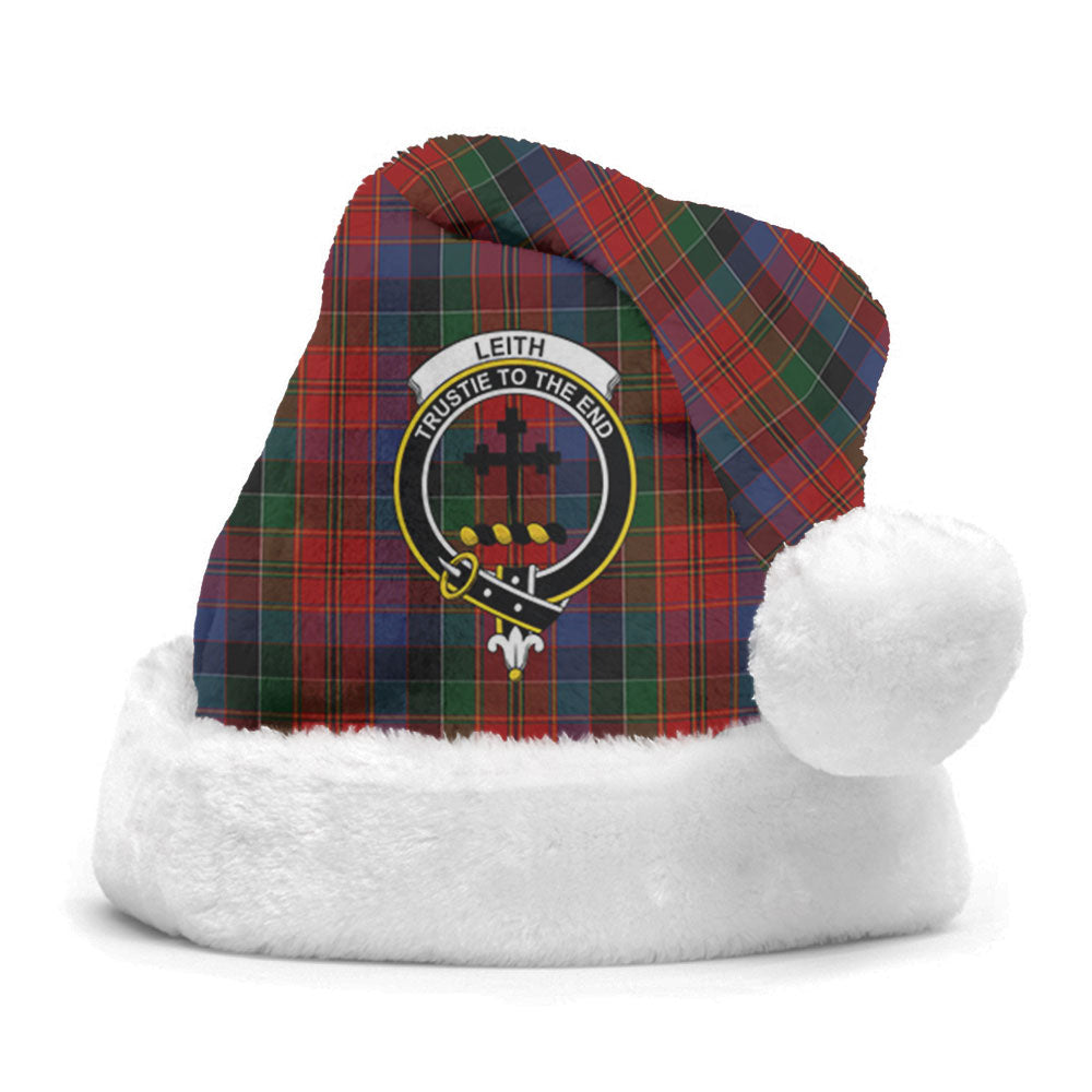 Clan Leith Tartan Crest Christmas Santa Hat MK87 Leith Tartan Tartan Santa Hat   
