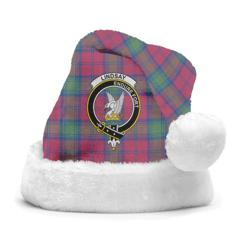Clan Lindsay Ancient Tartan Crest Christmas Santa Hat IU32 Lindsay Ancient Tartan Tartan Santa Hat   