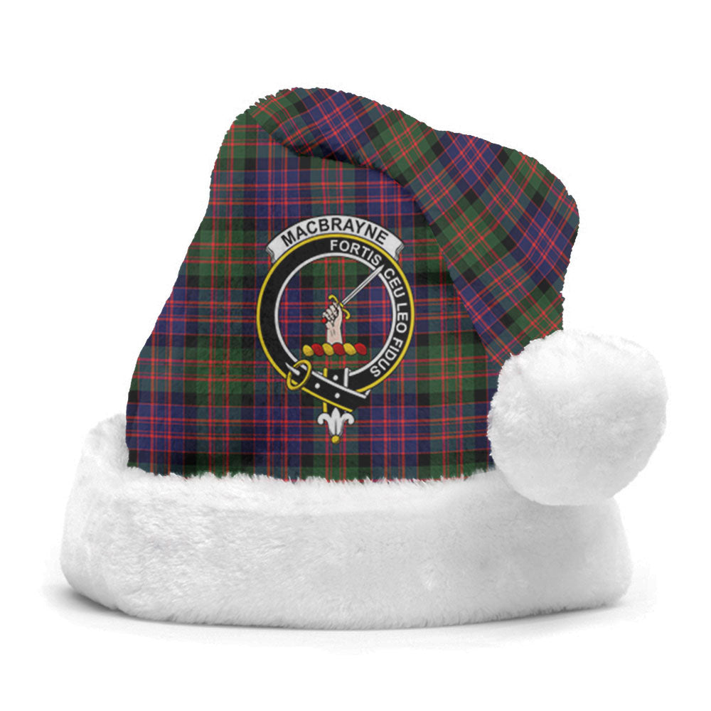 Clan MacBrayne Tartan Crest Christmas Santa Hat VQ52 MacBrayne Tartan Tartan Santa Hat   