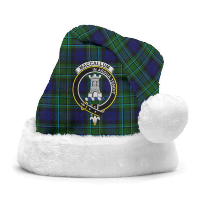 Clan MacCallum Modern Tartan Crest Christmas Santa Hat