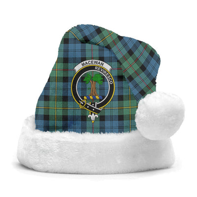 Clan MacEwan Ancient Tartan Crest Christmas Santa Hat