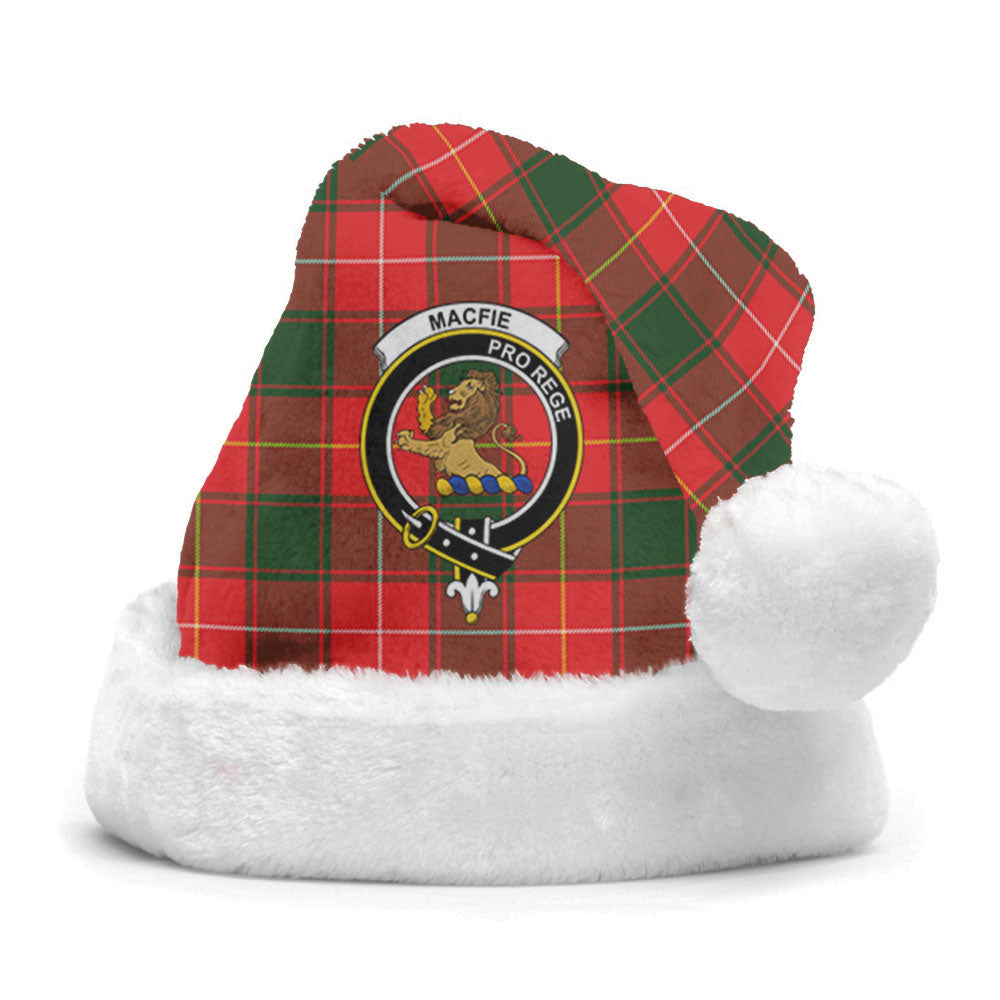 Clan MacFie Tartan Crest Christmas Santa Hat IG97 MacFie Tartan Tartan Santa Hat   