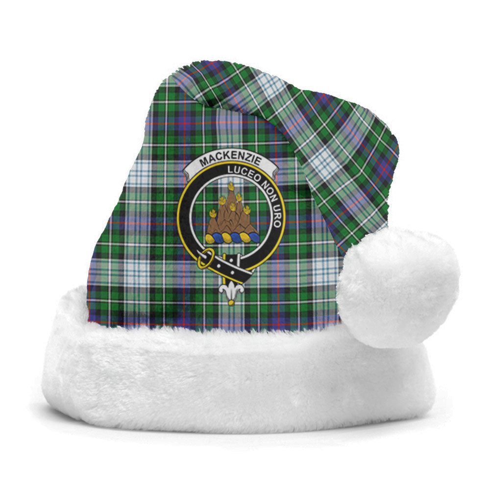 Clan MacKenzie Dress Modern Tartan Crest Christmas Santa Hat QM39 MacKenzie Dress Modern Tartan Tartan Santa Hat   