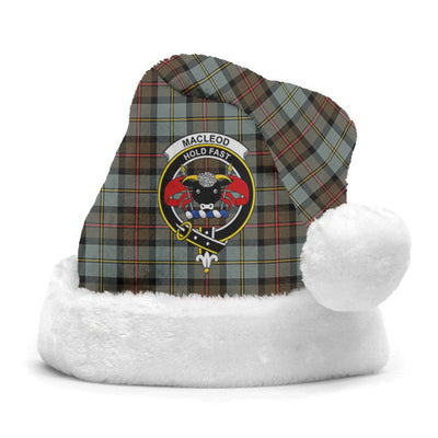 Clan MacLeod of Harris Weathered Tartan Crest Christmas Santa Hat