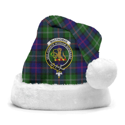 Clan MacThomas Modern Tartan Crest Christmas Santa Hat