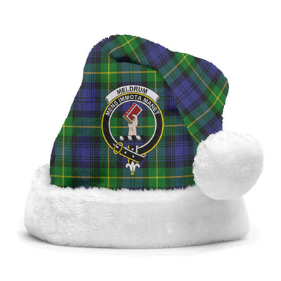 Clan Meldrum Tartan Crest Christmas Santa Hat