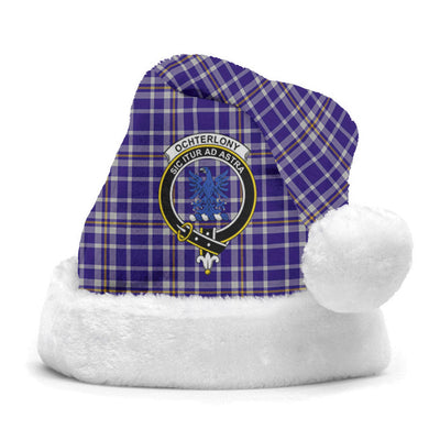 Clan Ochterlony Tartan Crest Christmas Santa Hat