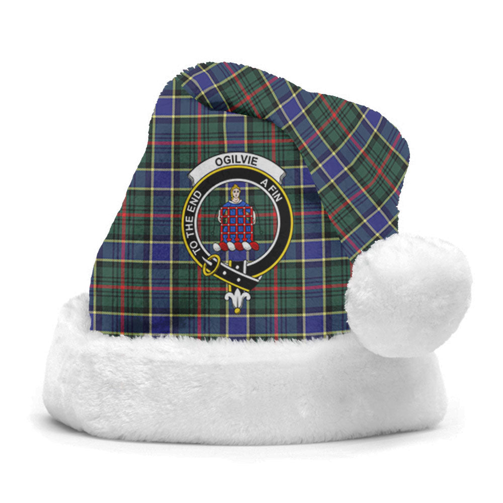 Clan Ogilvie Hunting Modern Tartan Crest Christmas Santa Hat WO13 Ogilvie Hunting Modern Tartan Tartan Santa Hat   