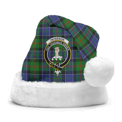 Clan Paterson Tartan Crest Christmas Santa Hat