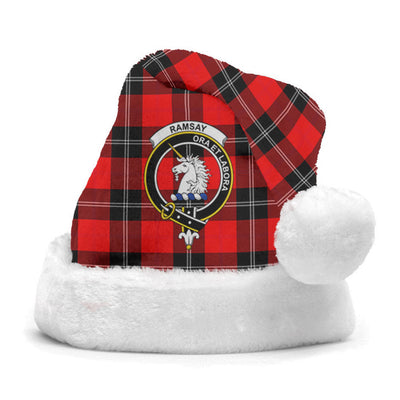Clan Ramsay Modern Tartan Crest Christmas Santa Hat