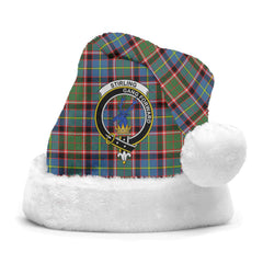 Clan Stirling (of Cadder-Present Chief) Tartan Crest Christmas Santa Hat OG71 Stirling (of Cadder-Present Chief) Tartan Tartan Santa Hat   