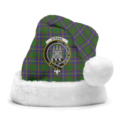 Clan Strang (or Strange) Tartan Crest Christmas Santa Hat TZ64